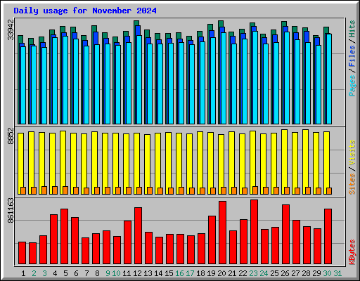 Daily usage for November 2024