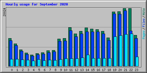 Hourly usage for September 2020