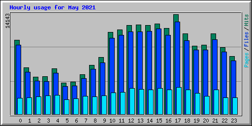 Hourly usage for May 2021