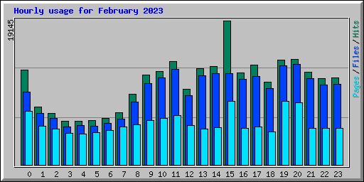 Hourly usage for February 2023