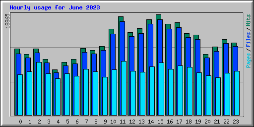 Hourly usage for June 2023