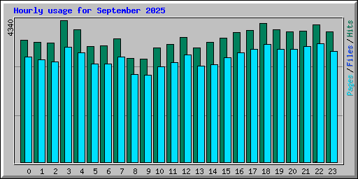 Hourly usage for September 2025