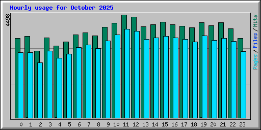 Hourly usage for October 2025