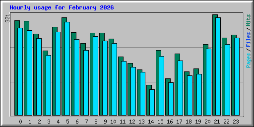 Hourly usage for February 2026